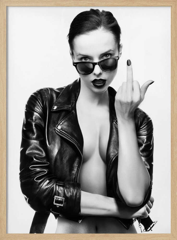 Edgy Punk Woman Art Print UK — Portrait Vibrant Wall Art — Living Room — Wall It All Prints