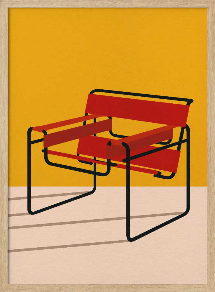 Wassily Chair Marcel Breuer Art Print UK — Abstract Vibrant Wall Art — Living Room — Wall It All Prints