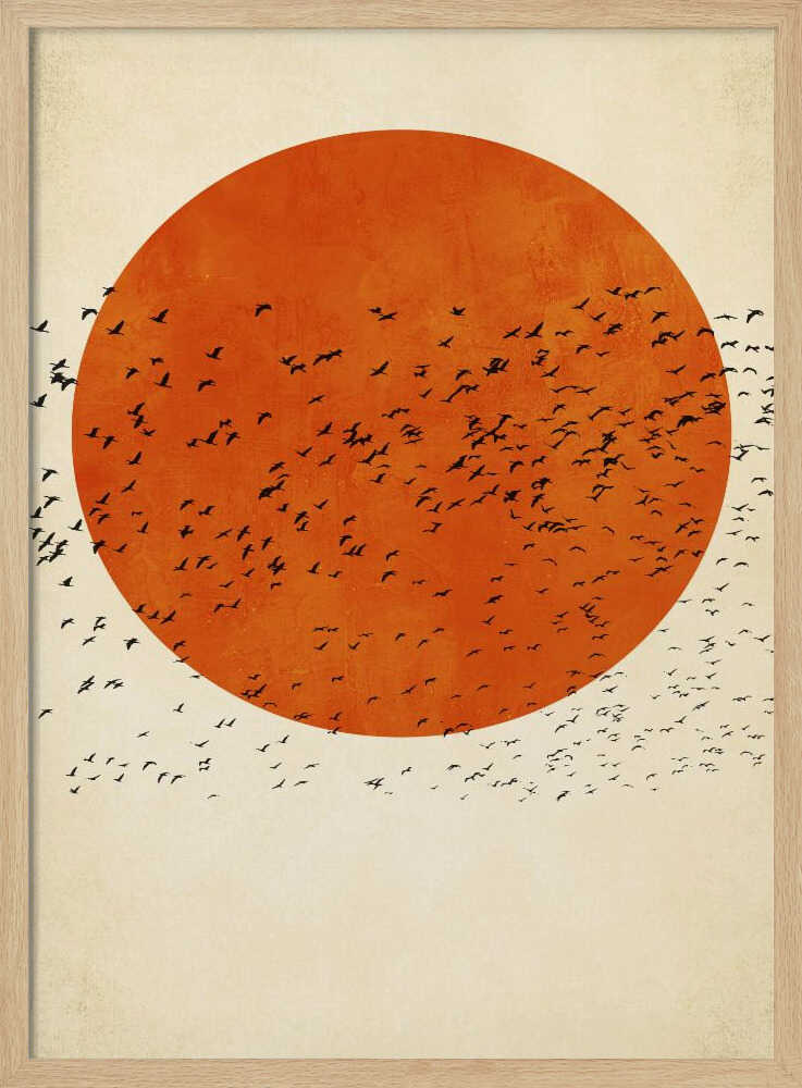 Birds In the Sun Art Print UK — Landscape Vibrant Wall Art — Living Room — Wall It All Prints