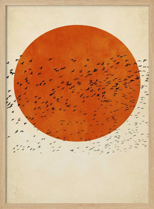 Birds In the Sun Art Print UK — Landscape Vibrant Wall Art — Living Room — Wall It All Prints