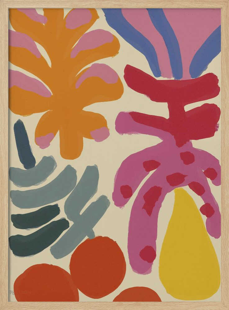 Vivid Bloom Essence Art Print UK — Abstract Vibrant Wall Art — Office — Wall It All Prints