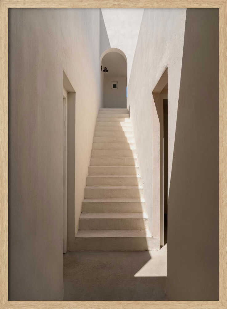 Minimalist Stairway Light Art Print UK — Abstract Calm Wall Art — Office — Wall It All Prints