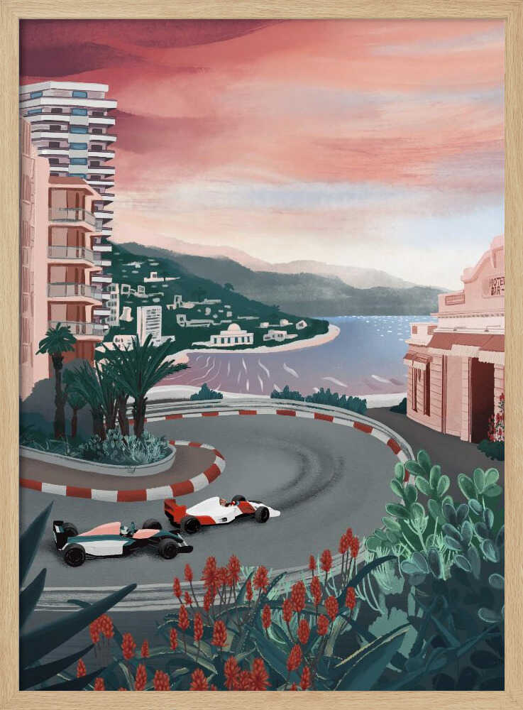 Monaco Circuit Art Print UK — Abstract Vibrant Wall Art — Nursery — Wall It All Prints