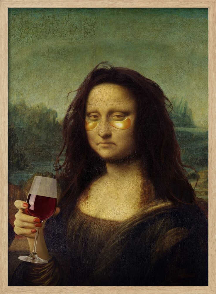 Modern Mona Lisa Relaxing Art Print UK — Portrait Vibrant Wall Art — Kitchen — Wall It All Prints