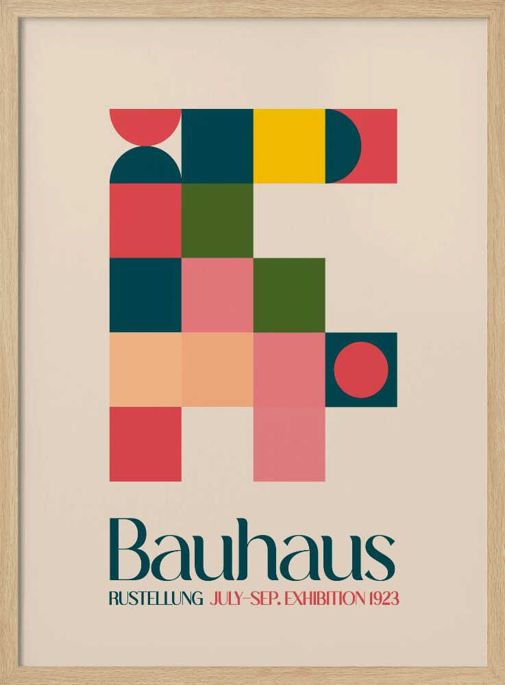Bauhaus Geometry Art Print UK — Abstract Vibrant Wall Art — Office — Wall It All Prints
