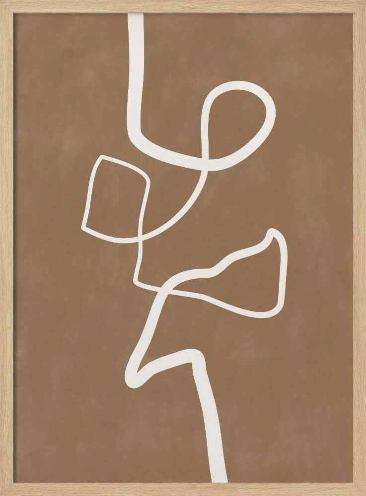 Abstract Flowing Line Art Print UK — Japanese Minimal Wall Art — Office — Wall It All Prints