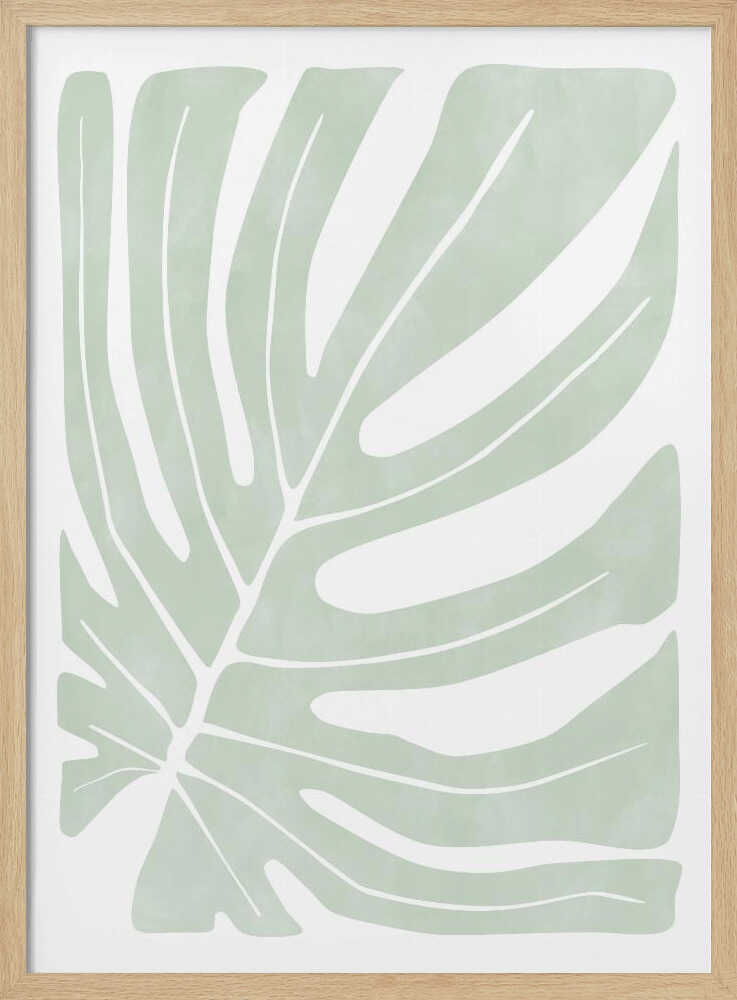 Sage Green Monstera Leaf