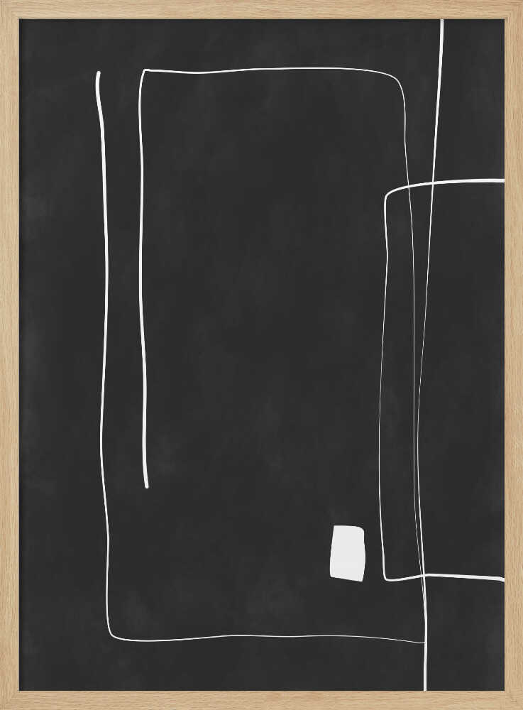 Minimalist Geometric Lines Art Print UK — Abstract Dark Wall Art — Office — Wall It All Prints
