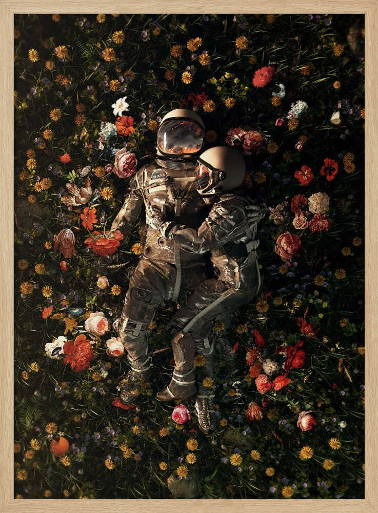 Cosmic Couple Bloom Art Print UK — Botanical Fresh Wall Art — Bathroom — Wall It All Prints