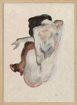 Crouching Nude In Shoes and Black Stockings 1912
