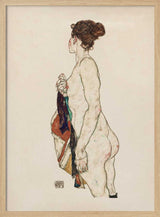 Standing Nude Woman With a Patterned Robe 1917