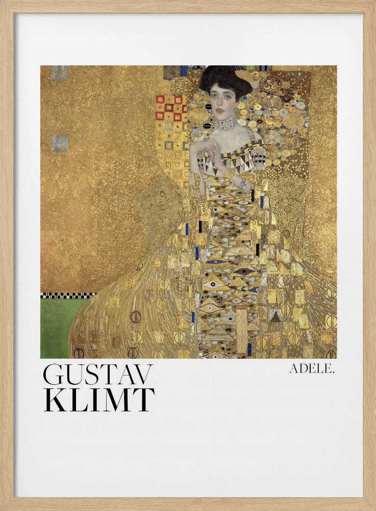 Portrait of Adele Bloch Bauer I (1907) Poster Art Print UK — Portrait Vibrant Wall Art — Living Room — Wall It All Prints