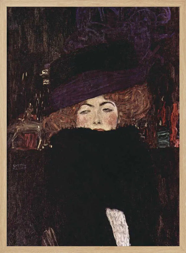 Dame Mit Hut Und Federboa (1909) Gustav Klimt