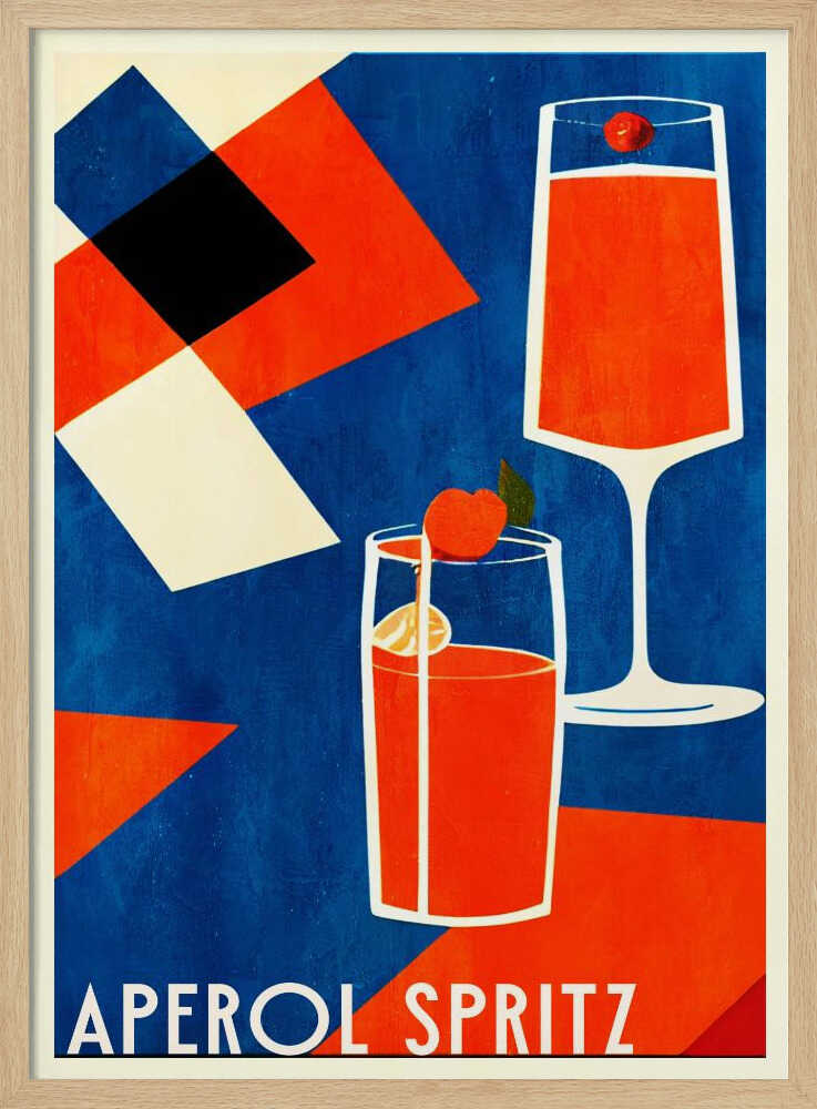 Orange Spritz Cocktails Art Print UK — Food Vibrant Wall Art — Kitchen — Wall It All Prints