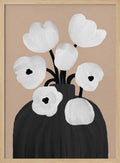 White Blooms Black Vase