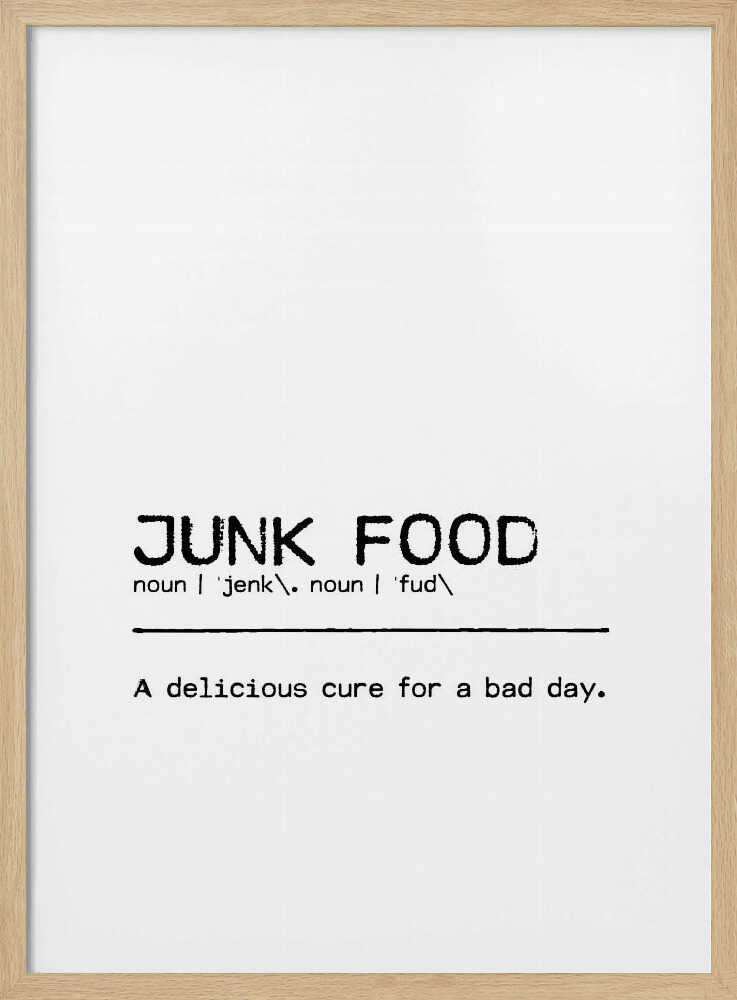 Junk Food Delicious Cure Art Print UK — Abstract Vibrant Wall Art — Kitchen — Wall It All Prints