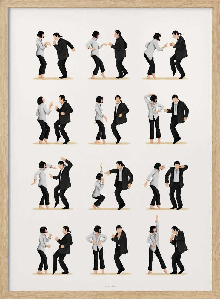 Dynamic Dance Moves Art Print UK — Portrait Vibrant Wall Art — Living Room — Wall It All Prints