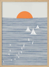 Ocean Sunset Sailboats