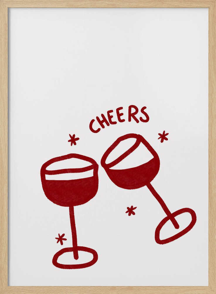 Toasting Delight Art Print UK — Abstract Vibrant Wall Art — Kitchen — Wall It All Prints