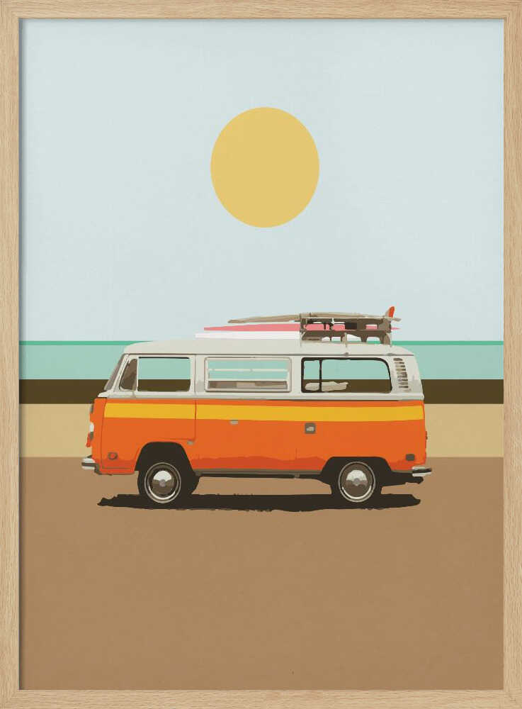 Road Trip 1 Art Print UK — Abstract Vibrant Wall Art — Living Room — Wall It All Prints