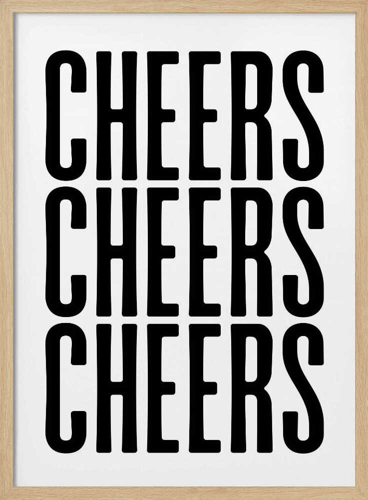 Triple Cheers Art Print UK — Abstract Vibrant Wall Art — Kitchen — Wall It All Prints