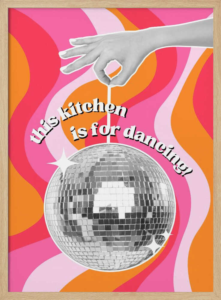 Disco Kitchen Vibes Art Print UK — Abstract Vibrant Wall Art — Kitchen — Wall It All Prints