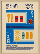Japanese Sashimi Delicacy Art Print UK — Japanese Vibrant Wall Art — Kitchen — Wall It All Prints