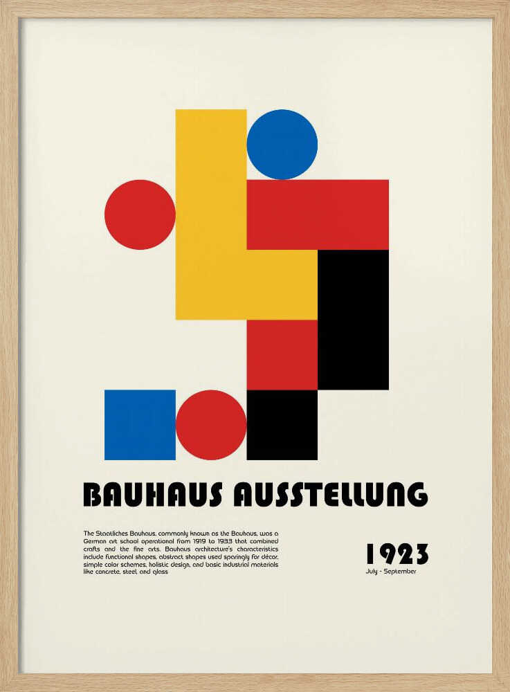 Abstract Bauhaus Design Art Print UK — Abstract Vibrant Wall Art — Living Room — Wall It All Prints