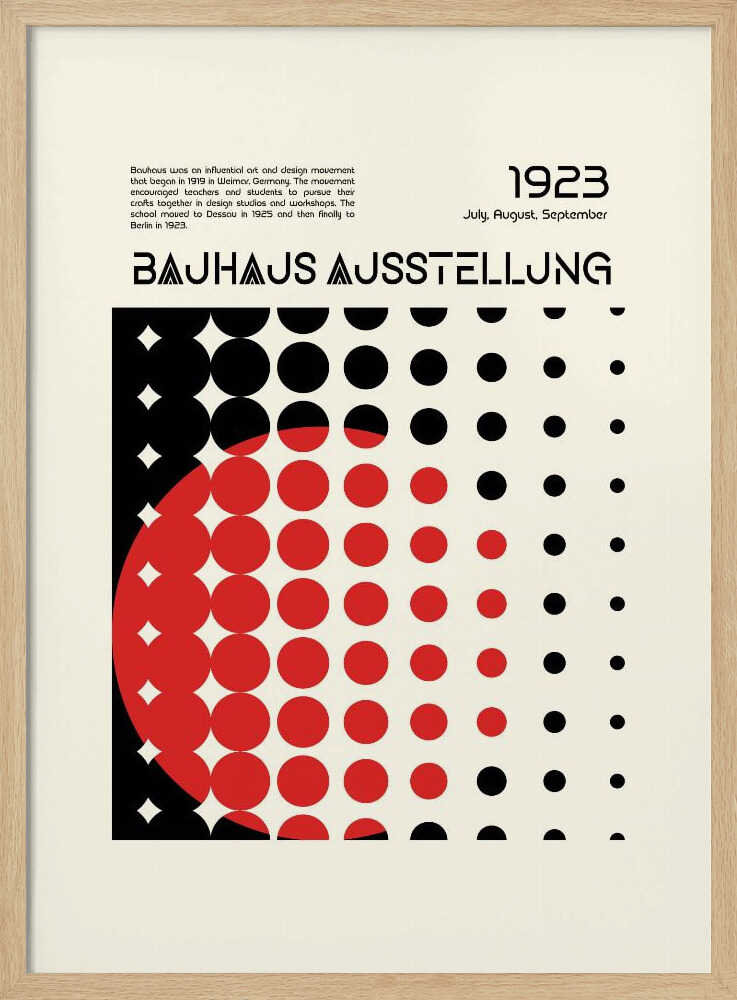 Bauhaus Red Dot Design Art Print UK — Abstract Vibrant Wall Art — Living Room — Wall It All Prints
