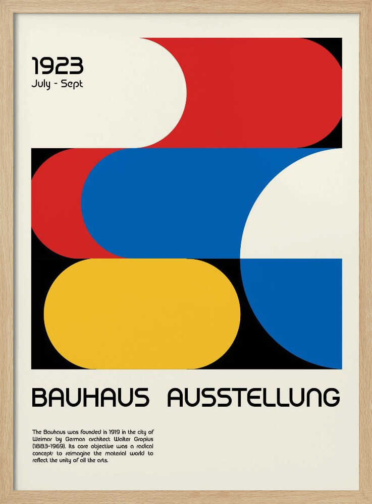 Abstract Bauhaus Exhibition Art Print UK — Abstract Vibrant Wall Art — Living Room — Wall It All Prints