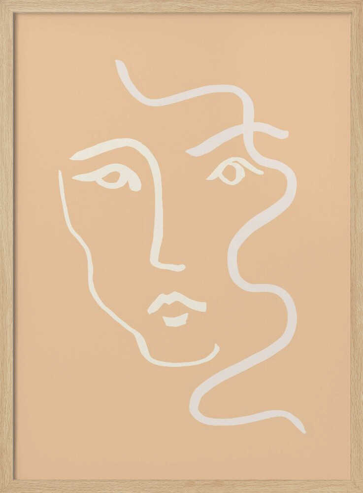 Serene Abstract Face Art Print UK — Abstract Vibrant Wall Art — Living Room — Wall It All Prints