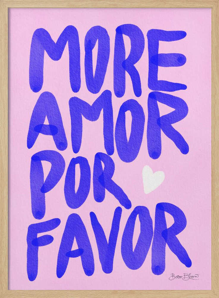 More Amor Por Favor Art Print UK — Botanical Vibrant Wall Art — Living Room — Wall It All Prints