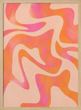 Groovy Pink Orange Swirls