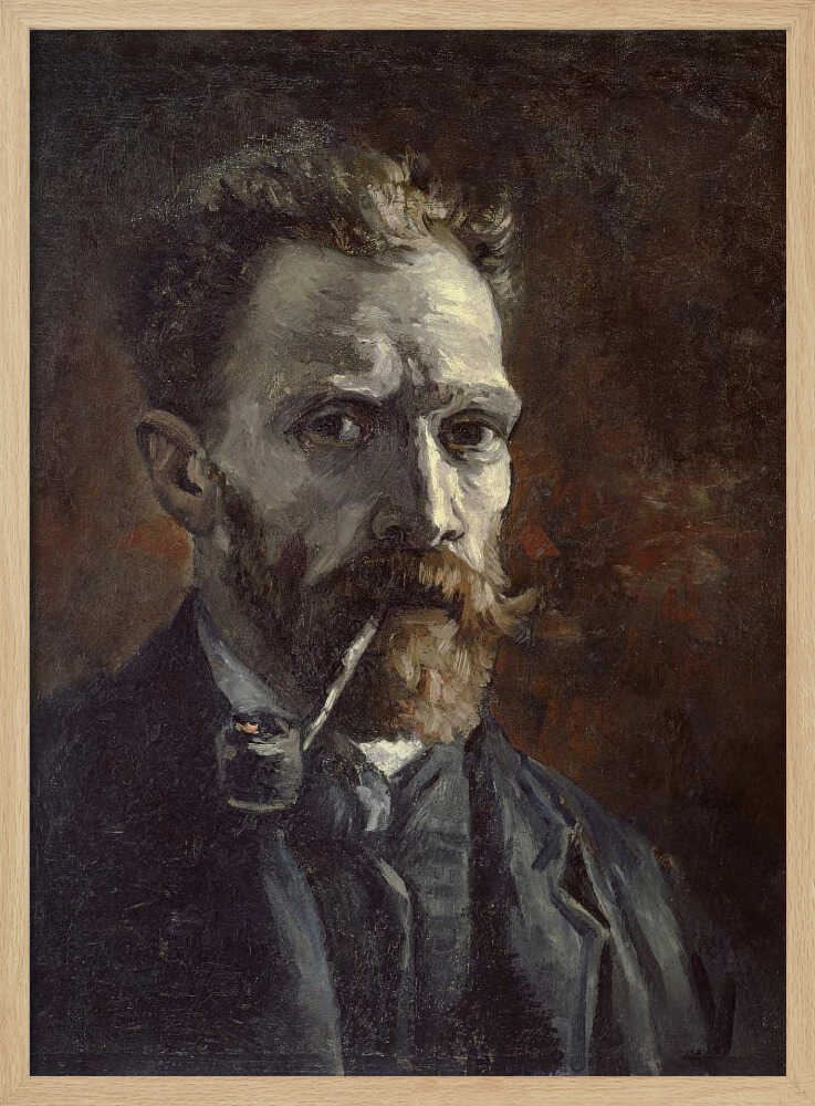 Vincent Van Gogh's Self Portrait With Pipe (1886)
