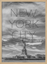 Majestic New York Liberty Art Print UK — Abstract Dark Wall Art — Office — Wall It All Prints