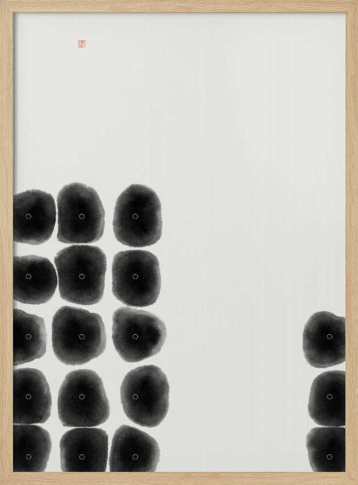 Zen Ink Pebbles Art Print UK — Japanese Calm Wall Art — Bedroom — Wall It All Prints