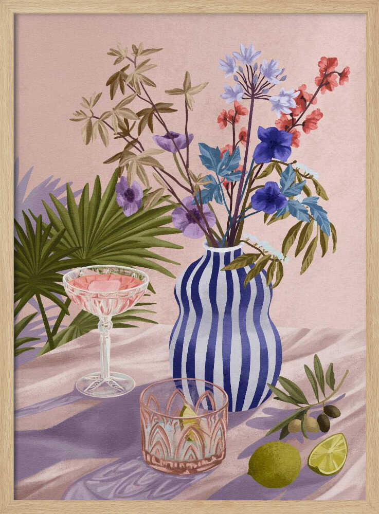 Lilac Summer Art Print UK — Botanical Fresh Wall Art — Living Room — Wall It All Prints