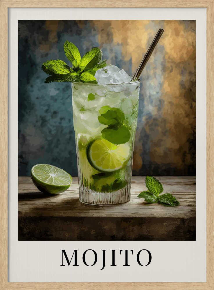 Refreshing Lime Mojito Art Print UK — Vintage Calm Wall Art — Kitchen — Wall It All Prints