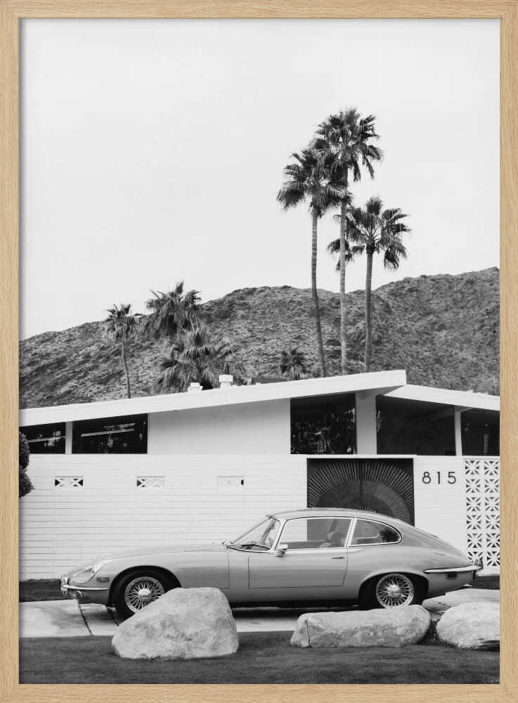 Iconic Car Palm Springs Art Print UK — Landscape Dark Wall Art — Living Room — Wall It All Prints