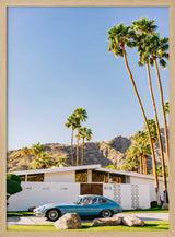 Midcentury Modern Blue Car