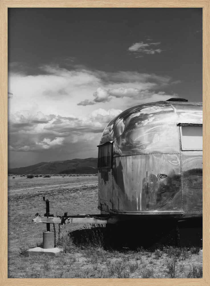 Classic Camper Desert Sky Art Print UK — Botanical Dark Wall Art — Living Room — Wall It All Prints