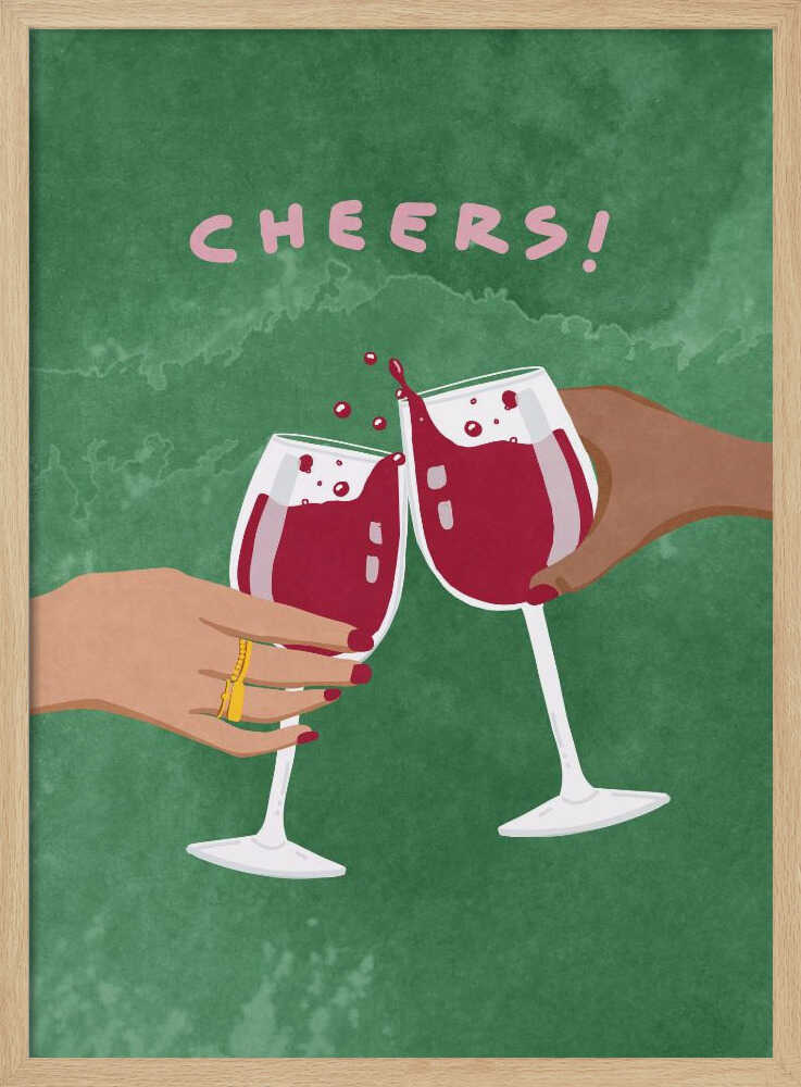 Cheers To Us Art Print UK — Abstract Calm Wall Art — Kitchen — Wall It All Prints