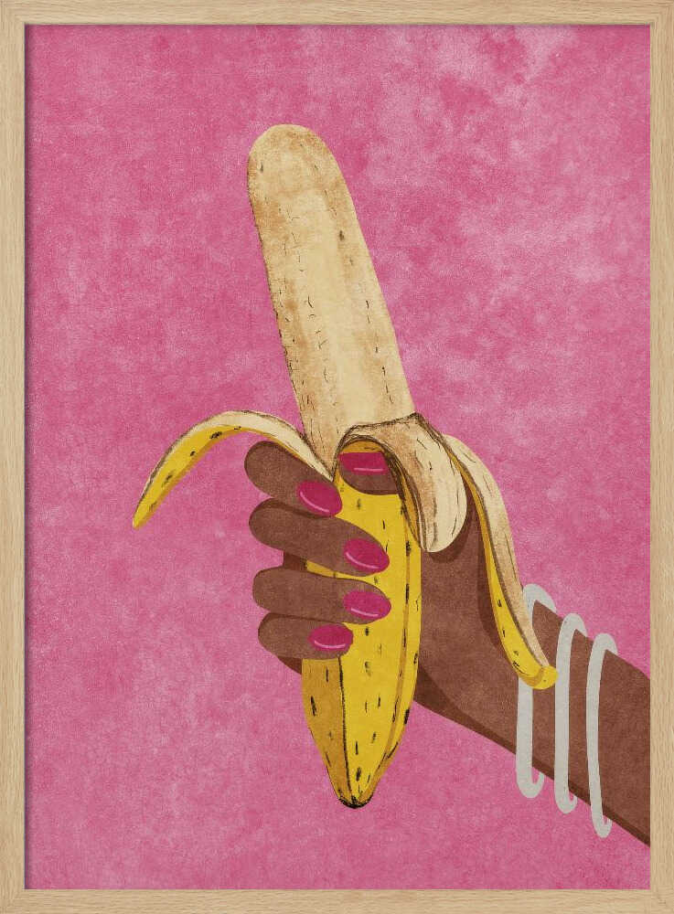 Banana Art Print UK — Abstract Vibrant Wall Art — Kitchen — Wall It All Prints