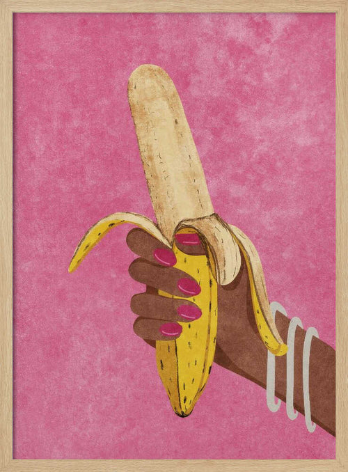 Banana Art Print UK — Abstract Vibrant Wall Art — Kitchen — Wall It All Prints
