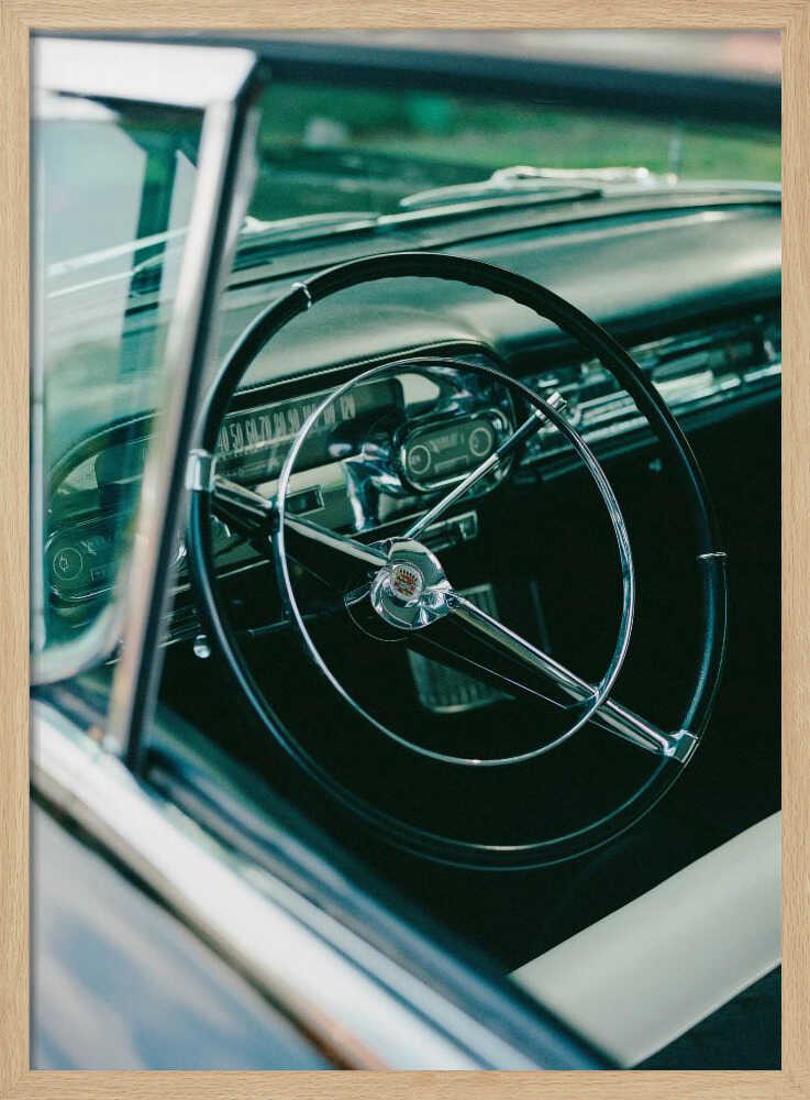 Vintage Car Interior Art Print UK — Vintage Vibrant Wall Art — Living Room — Wall It All Prints