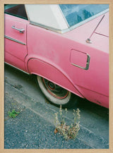 Vintage Pink Street Car Art Print UK — Automotive Vibrant Wall Art — Living Room — Wall It All Prints