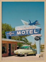 Blue Swallow Vintage Car Art Print UK — Vintage Vibrant Wall Art — Living Room — Wall It All Prints