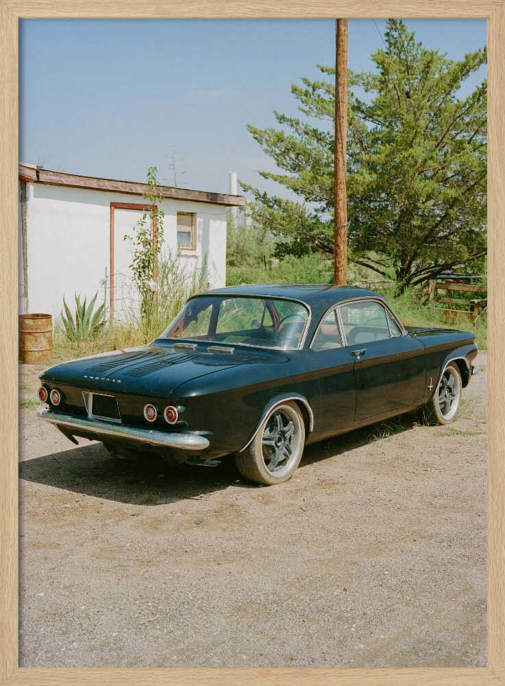 Classic Dark Coupe Art Print UK — Vintage Vibrant Wall Art — Living Room — Wall It All Prints