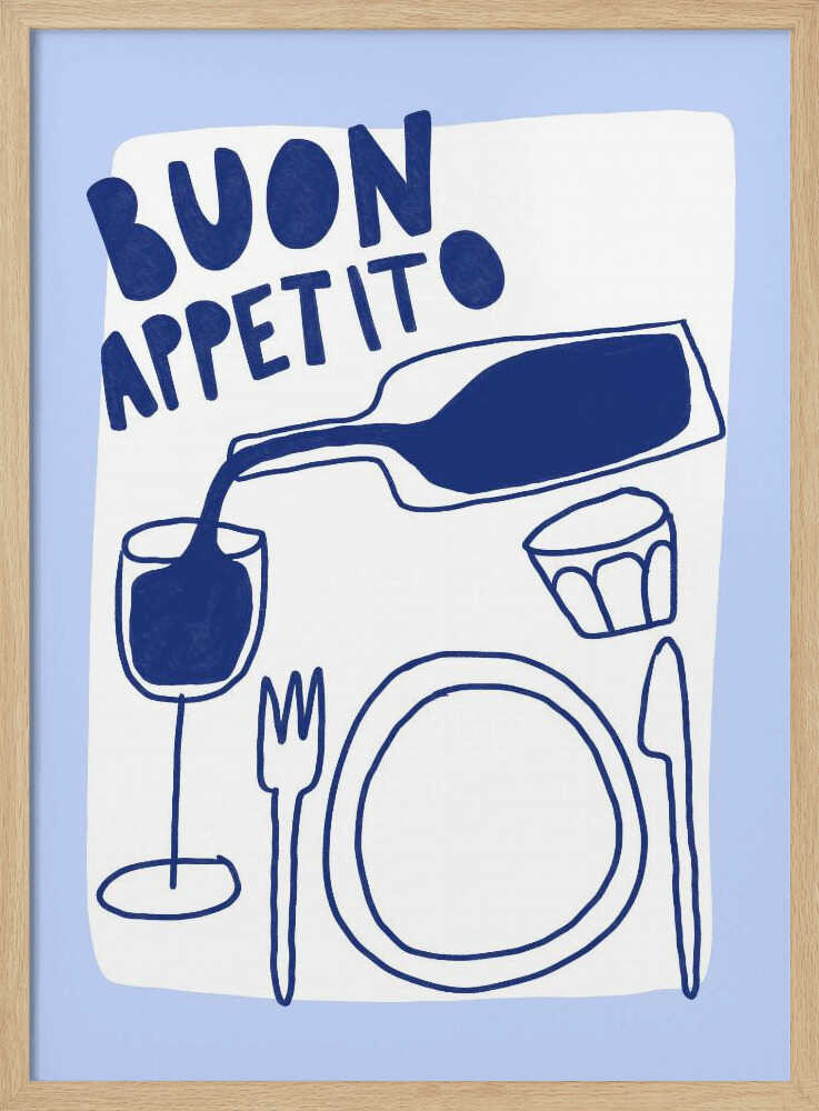 Dining Delight Art Print UK — Abstract Minimal Wall Art — Kitchen — Wall It All Prints