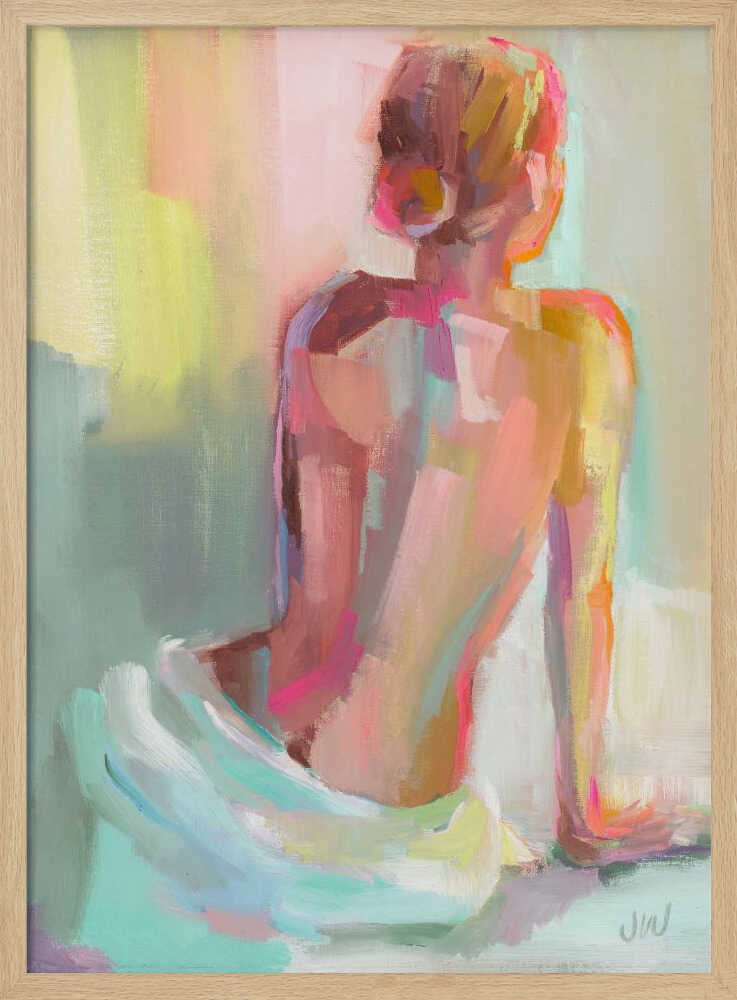Woman Posing Art Print UK — Portrait Calm Wall Art — Living Room — Wall It All Prints